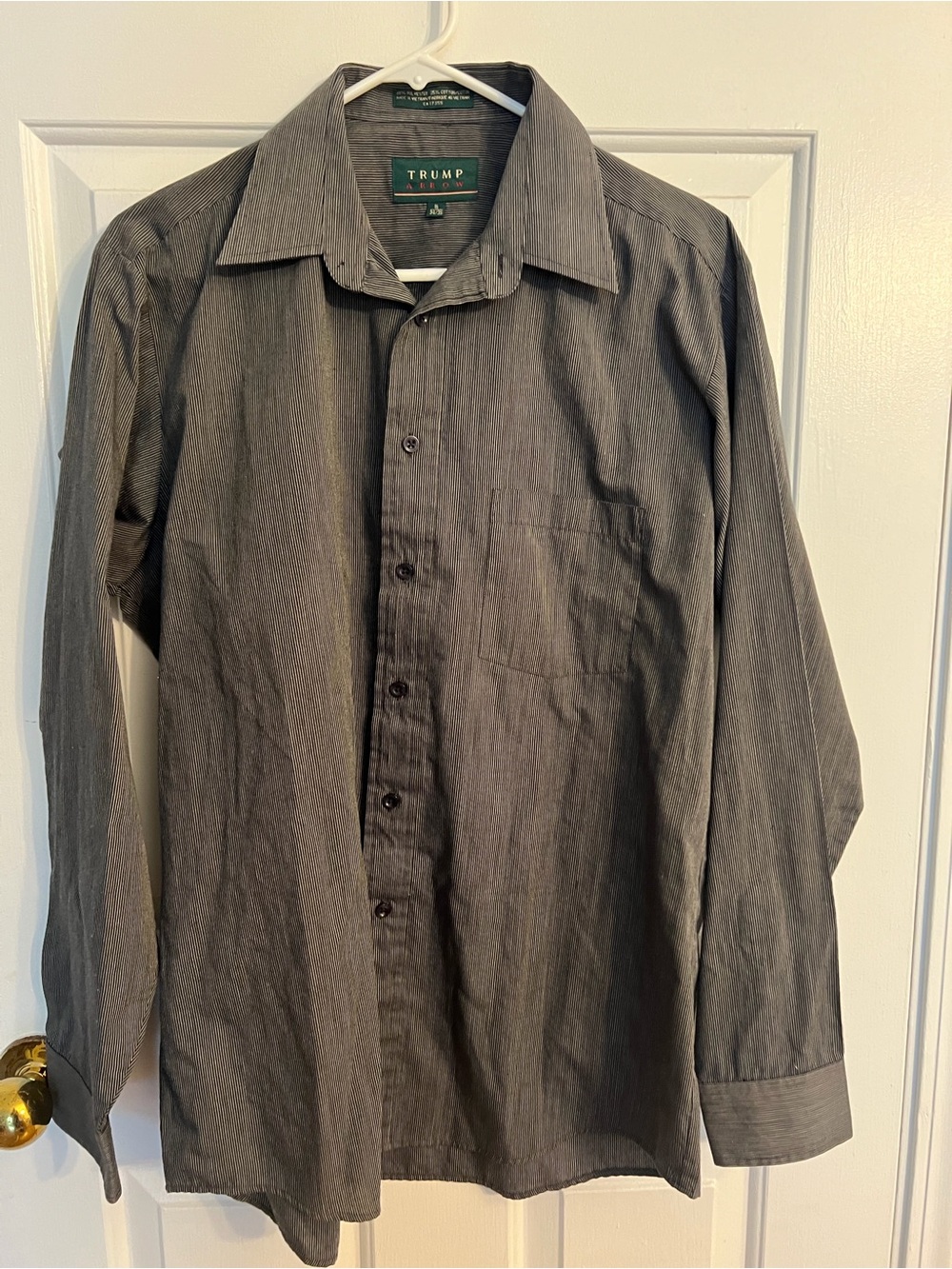 Trump Arrow, Men’s Long-Sleeve Gray Dress Shirt